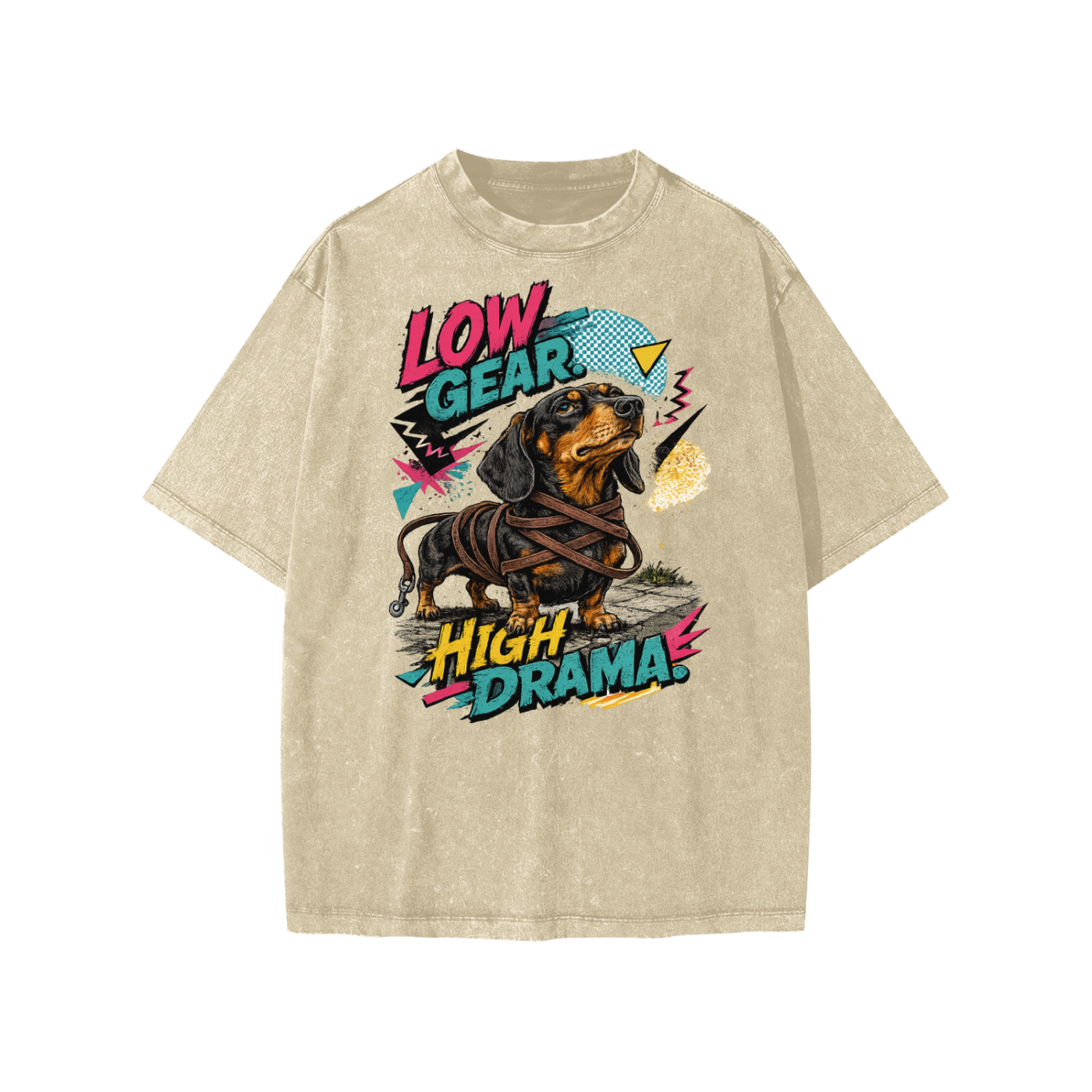 Low Gear High Drama snow-washed kids’ T-shirt in khaki
