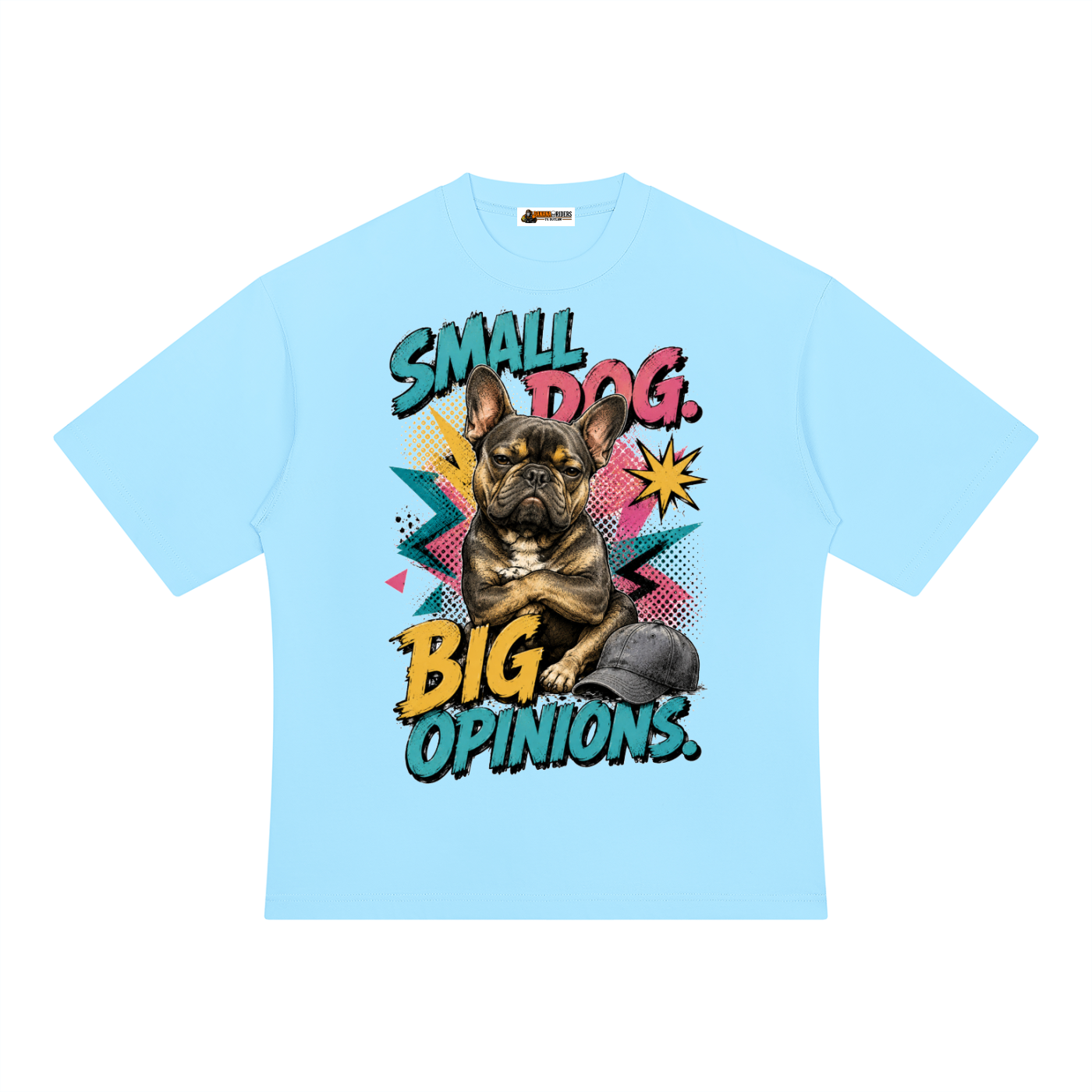 Small Dog Big Opinions Unisex Heavyweight Oversized T-Shirt