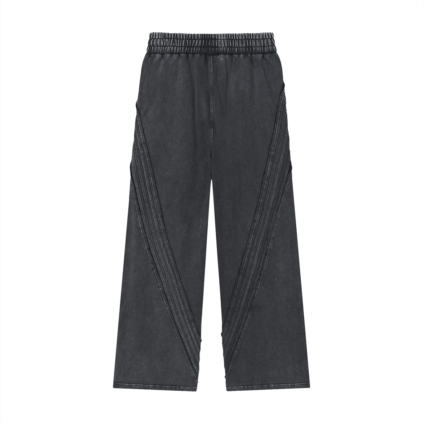 Snow Washed Tape Raw-Edge Sweatpants