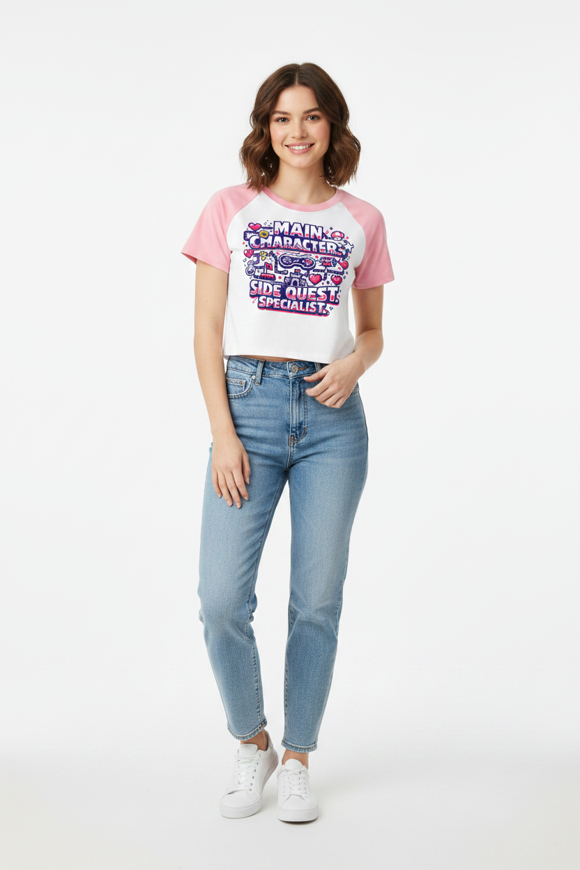 Side Quest Specialist Women’s Raglan Colour Block Baby T-Shirt