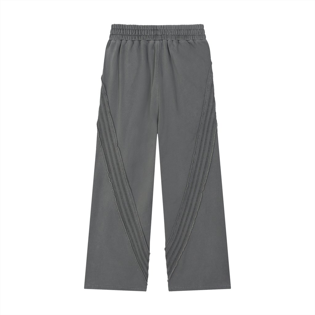 Snow Washed Tape Raw-Edge Sweatpants