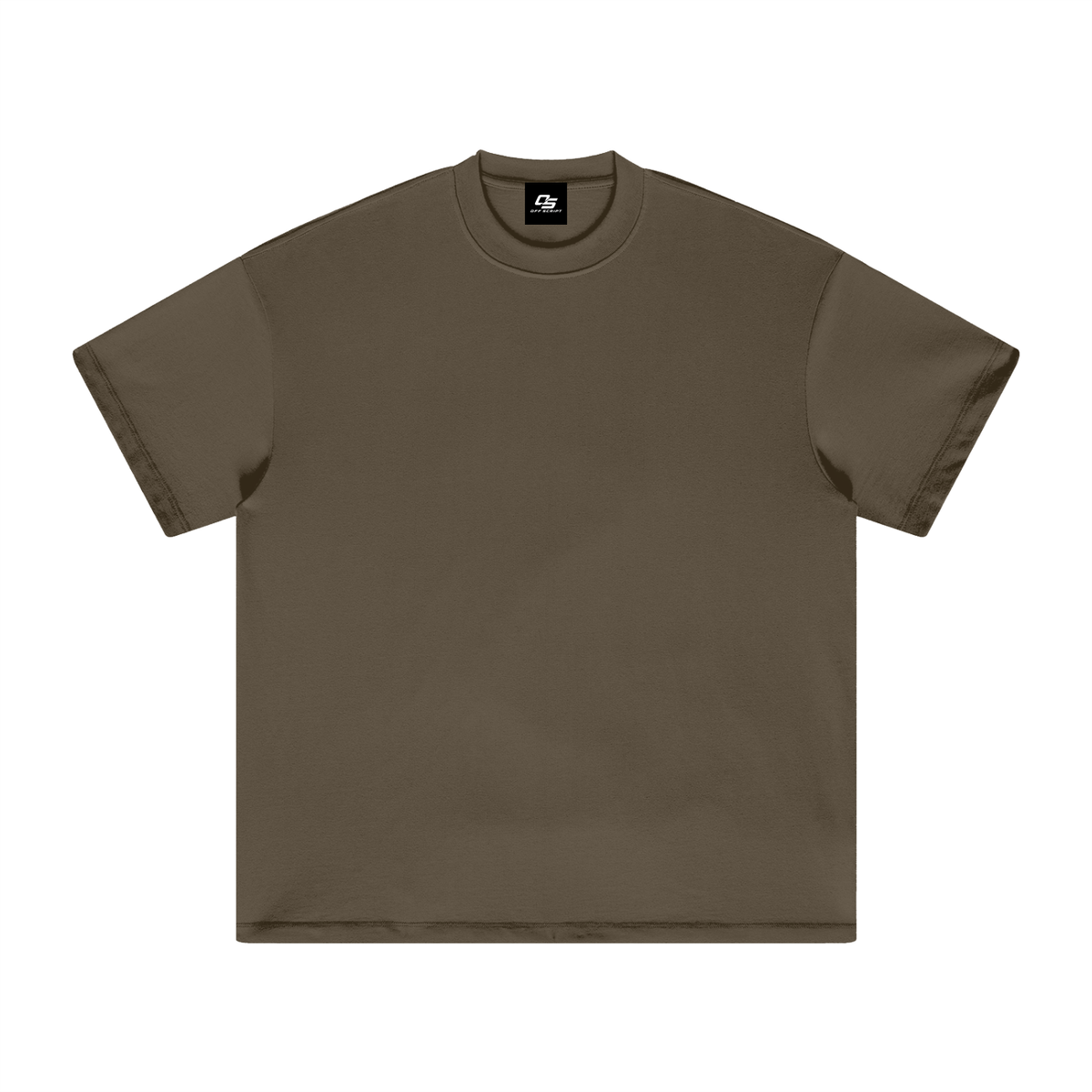 Unisex heavyweight Earth Tone T-shirt in Brown – front product view
