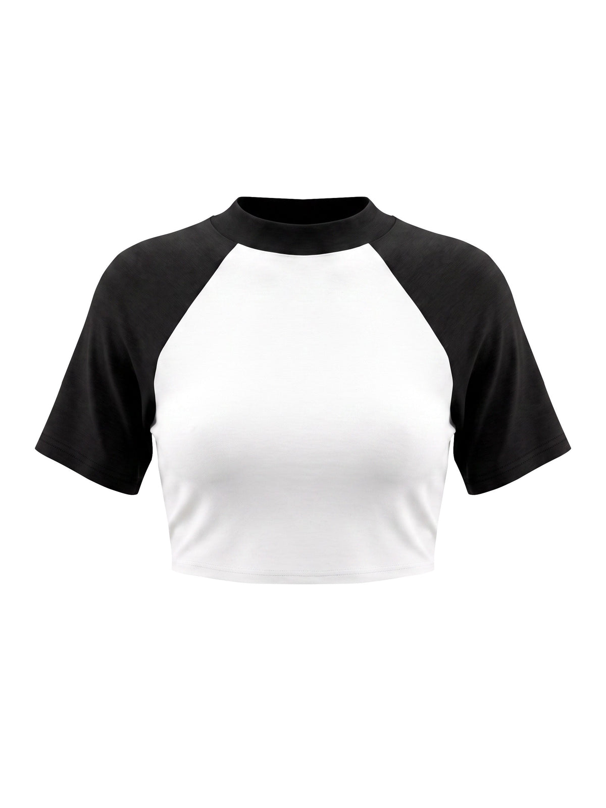 Women’s Color Block Raglan Crop T-Shirt