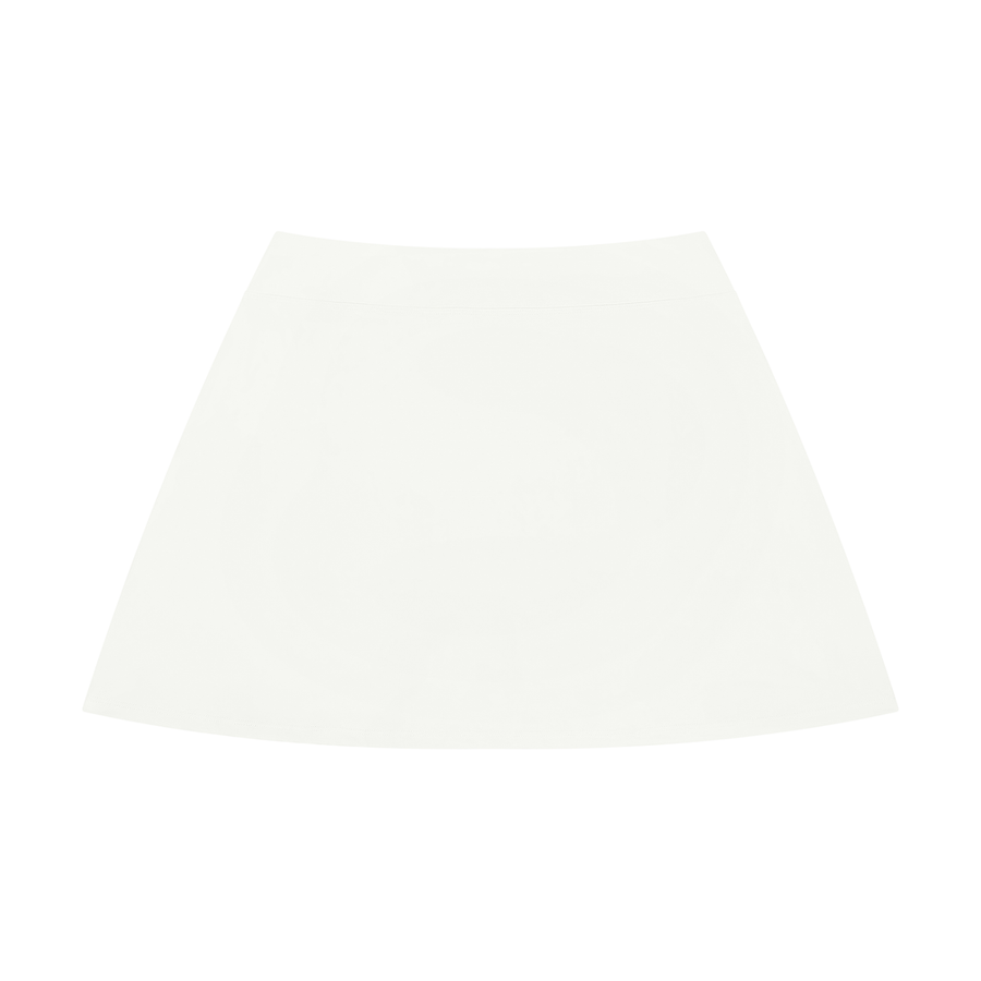 White Women’s High-Rise A-Line Skirt front