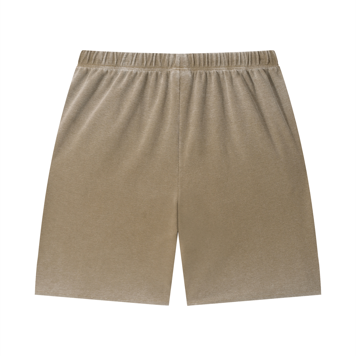 Unisex Vintage Wash Waffle Raw Hem Shorts