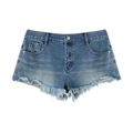 Off Script Women’s Vintage-Wash Raw-Hem Denim Shorts