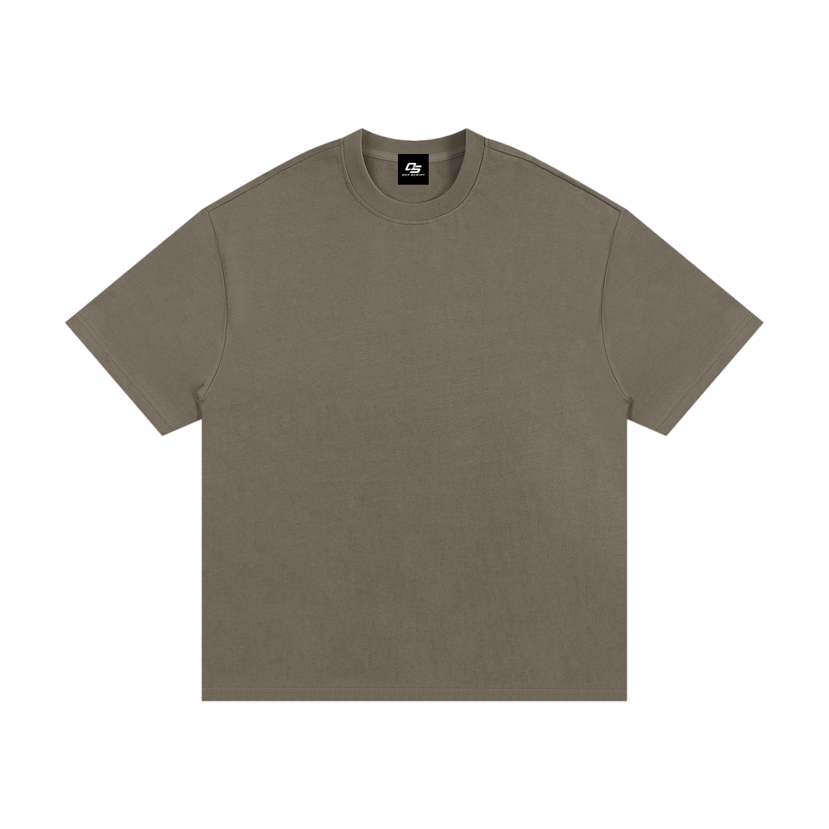Moss Green Essential Heavyweight Cotton T-Shirt front view