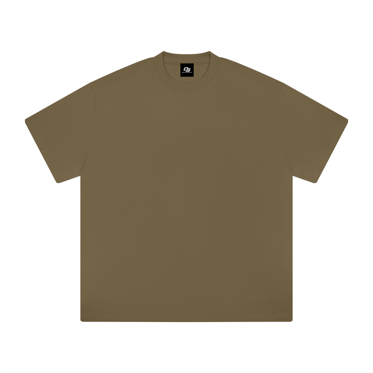 Coffee Heavyweight Drop Shoulder T-Shirt front product view