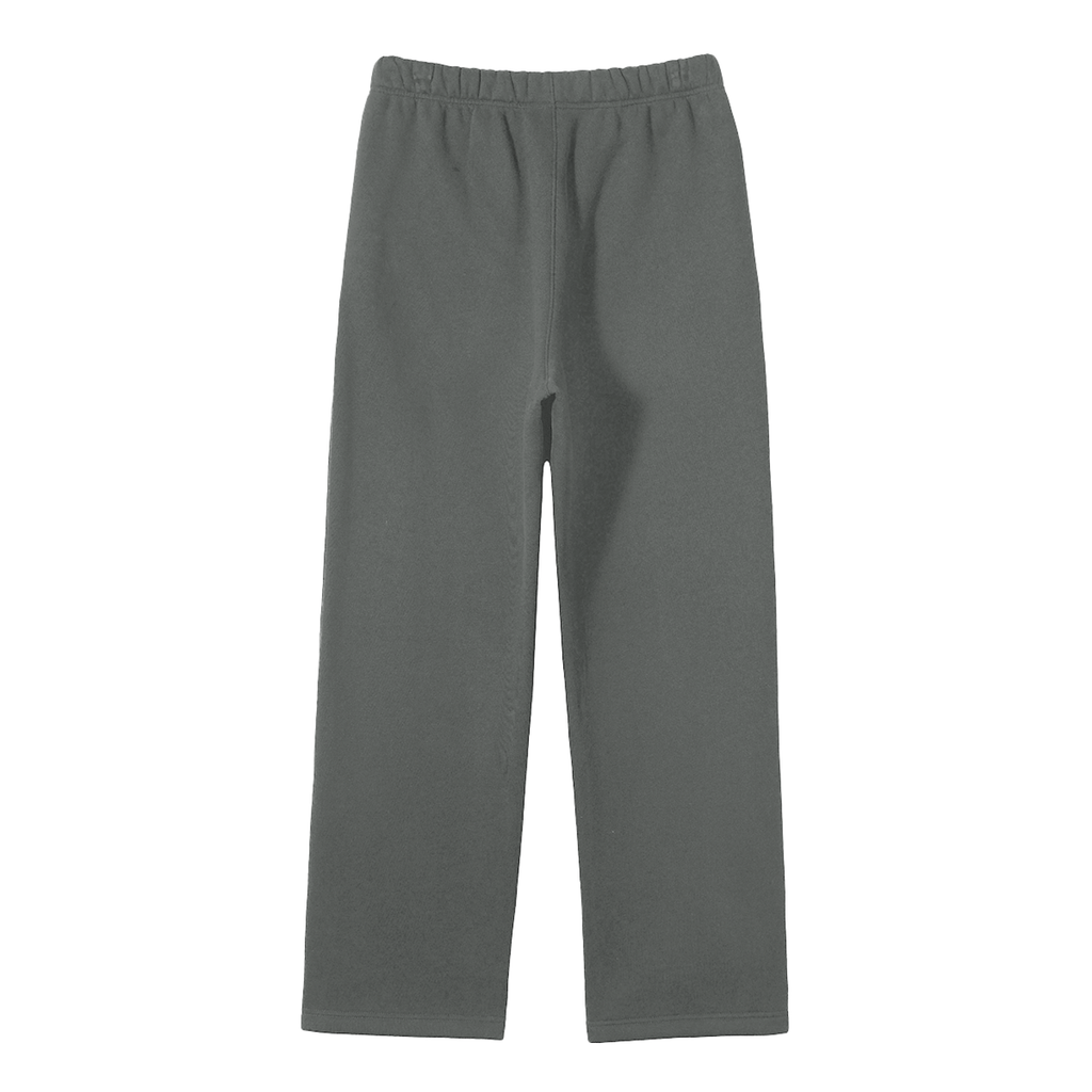 Unisex Solid Colour Fleece Straight-Leg Pants