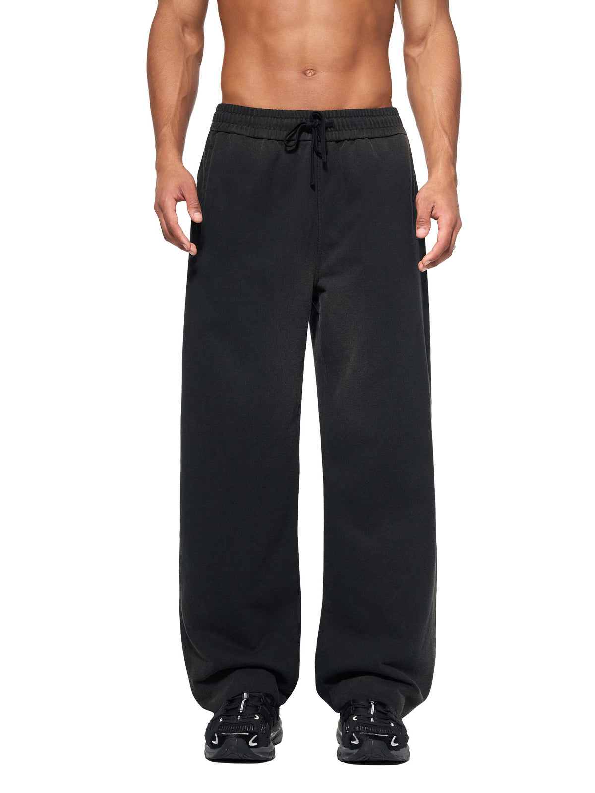 Sun Fade Raw-Edge Straight-Leg Sweatpants