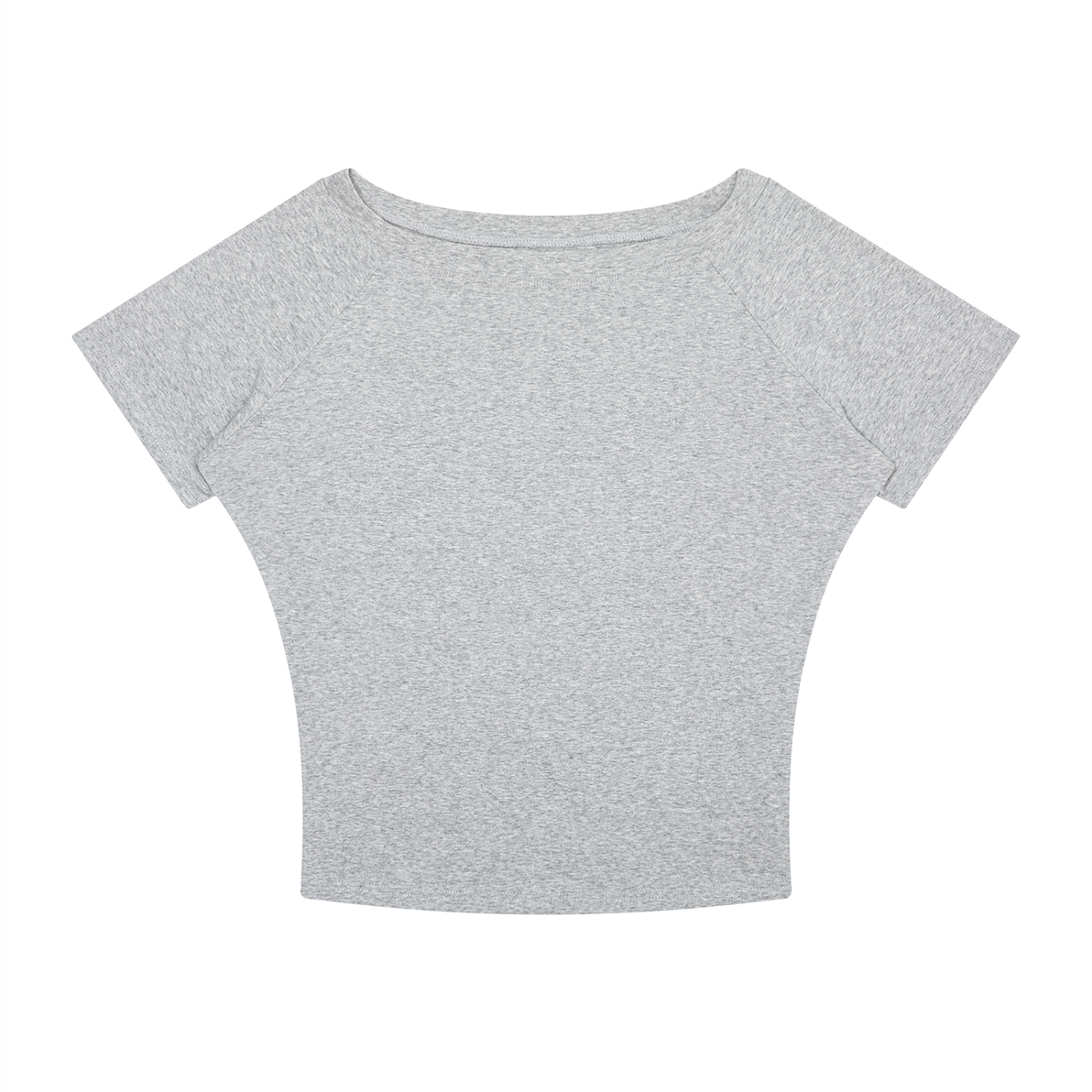 Flower Gray Women’s Boatneck Raglan T-Shirt front