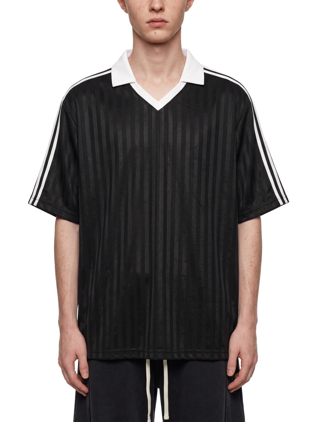 Unisex Contrast-Collar Striped Soccer Jersey gallery view