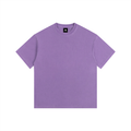 Purple Unisex Vintage-Washed Oversized Cotton T-Shirt front view