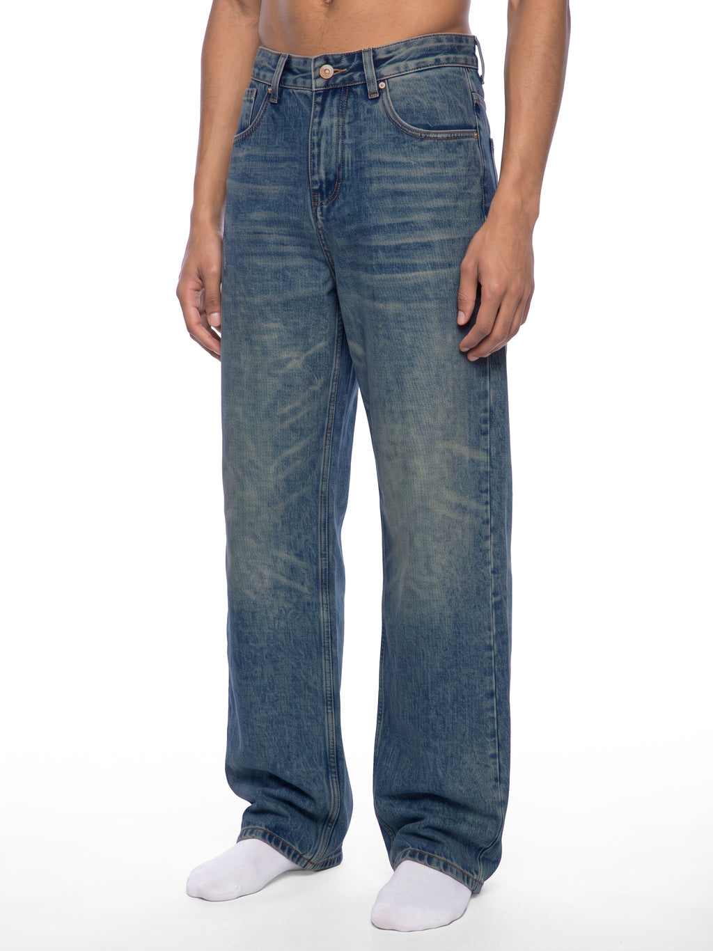 Men's Vintage Wash Denim Jeans