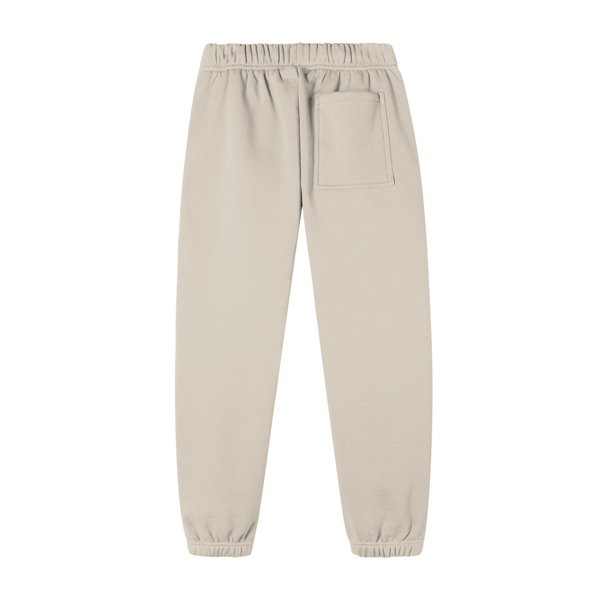 Unisex Essential Fleece Sweatpants – Oat Grey back view
