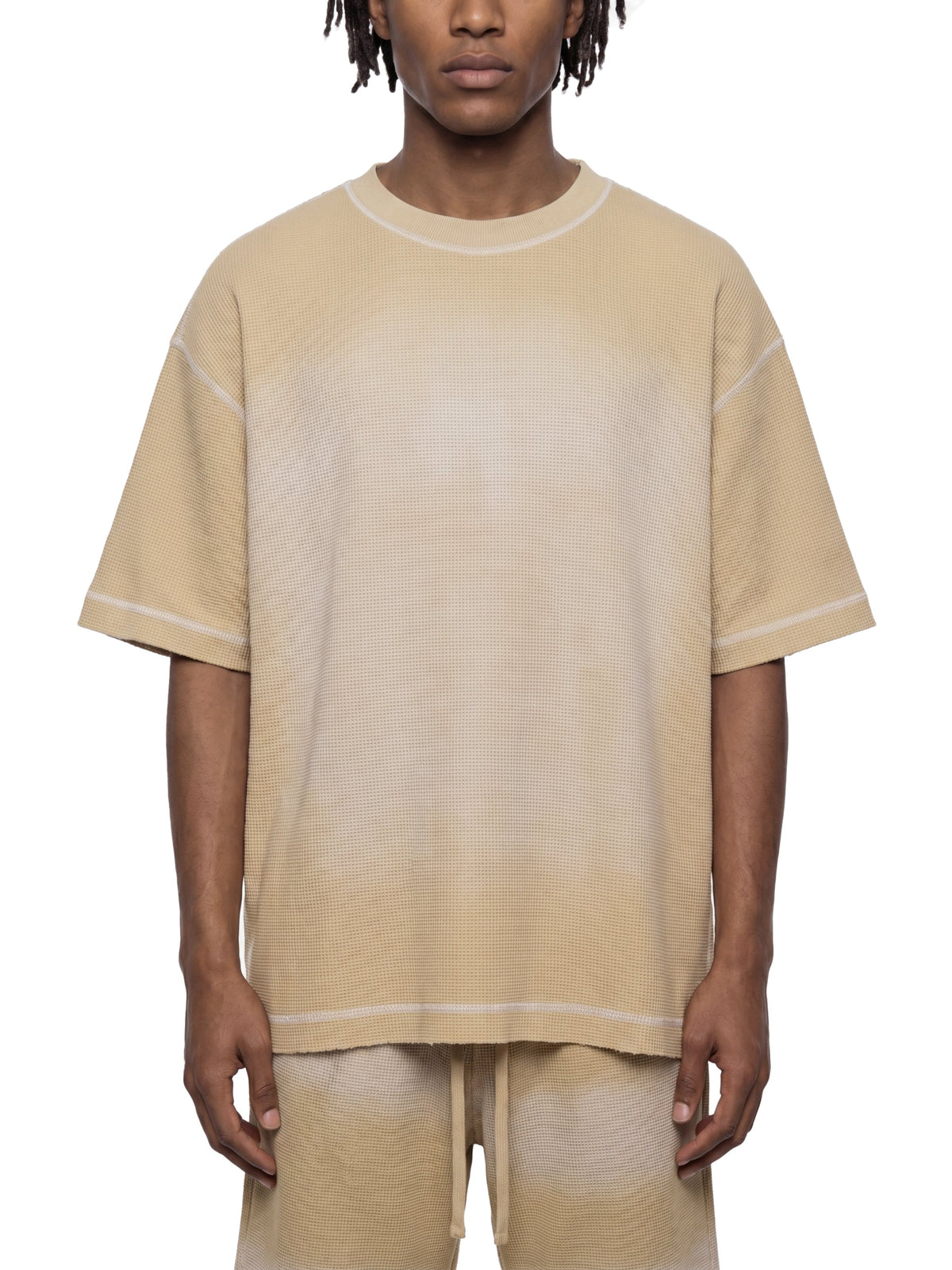 Unisex Sunfade Waffle Boxy T-Shirt