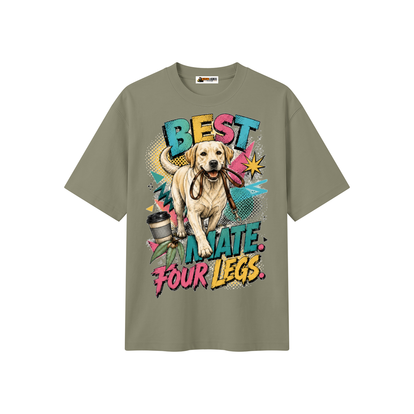 Best Mate Four Legs Unisex Heavyweight Oversized T-Shirt