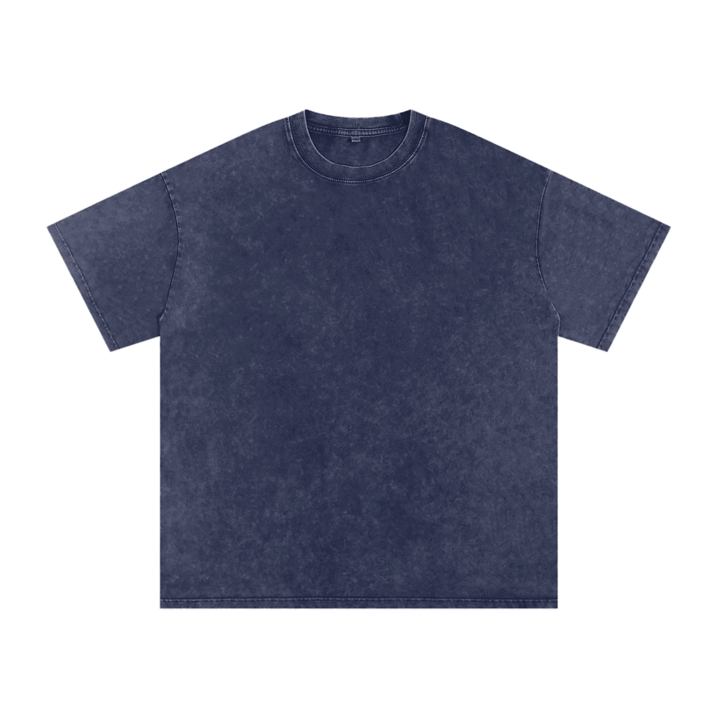 Snow Washed Oversized Cotton T-Shirt - Royal Blue front