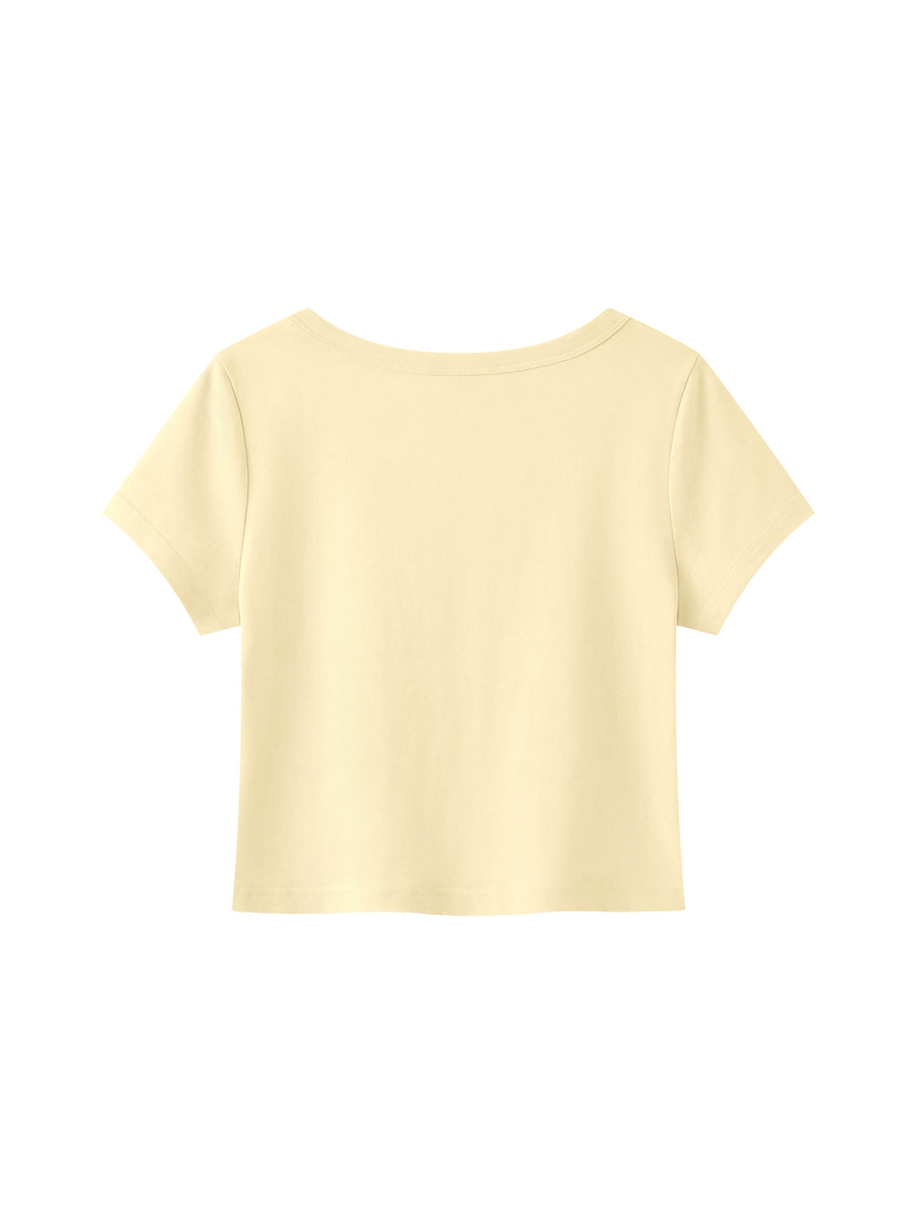 Women's Solid Color Slim Crop T-Shirt