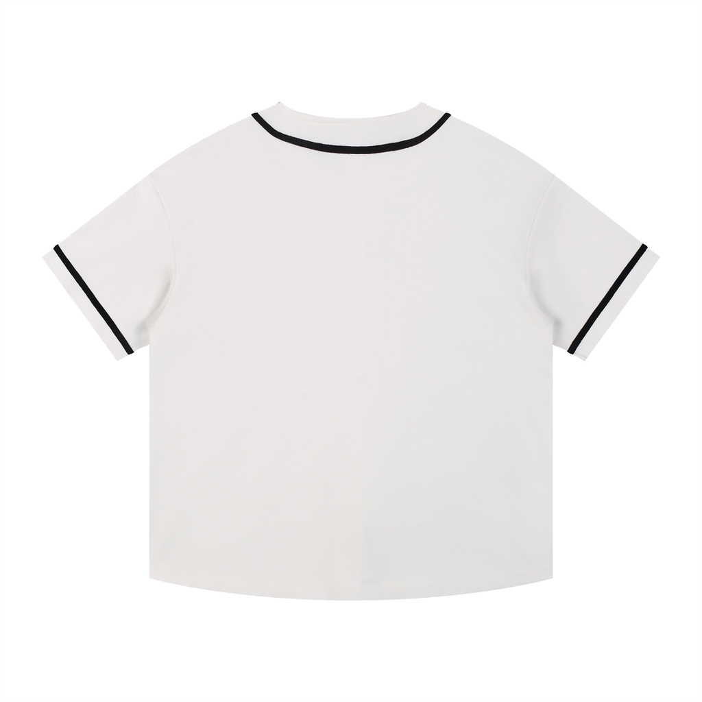 Unisex Contrast Piped Button-Up Jersey gallery view
