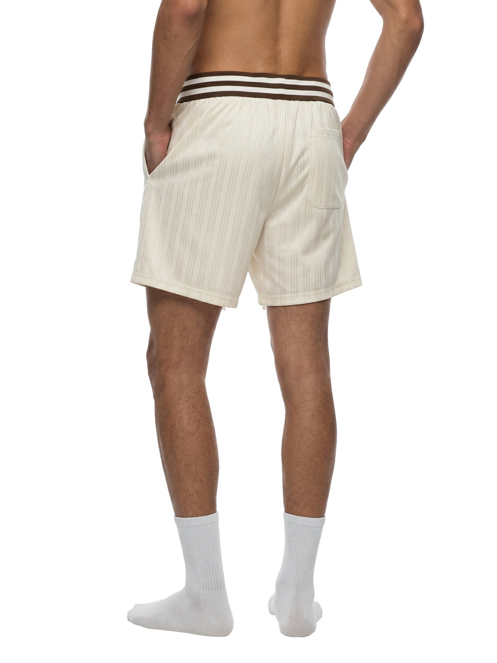 Unisex Striped Drawstring Shorts