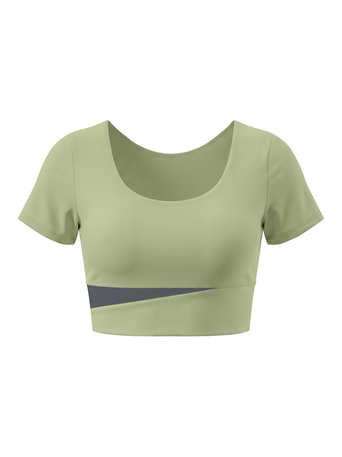 Women's Panelled Crop Yoga T-Shirt