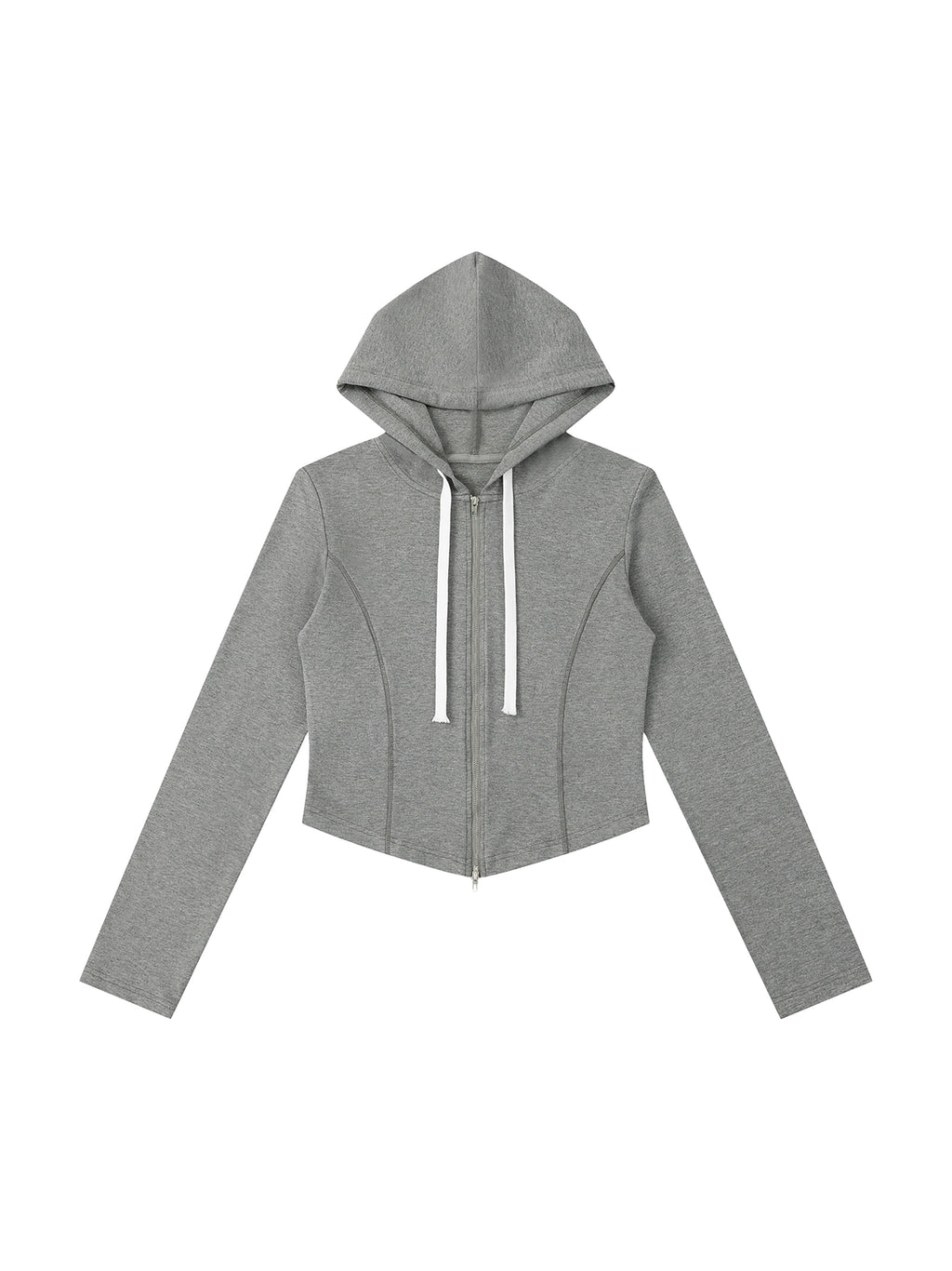 Women's Slim Cropped Full Zip Hoodie