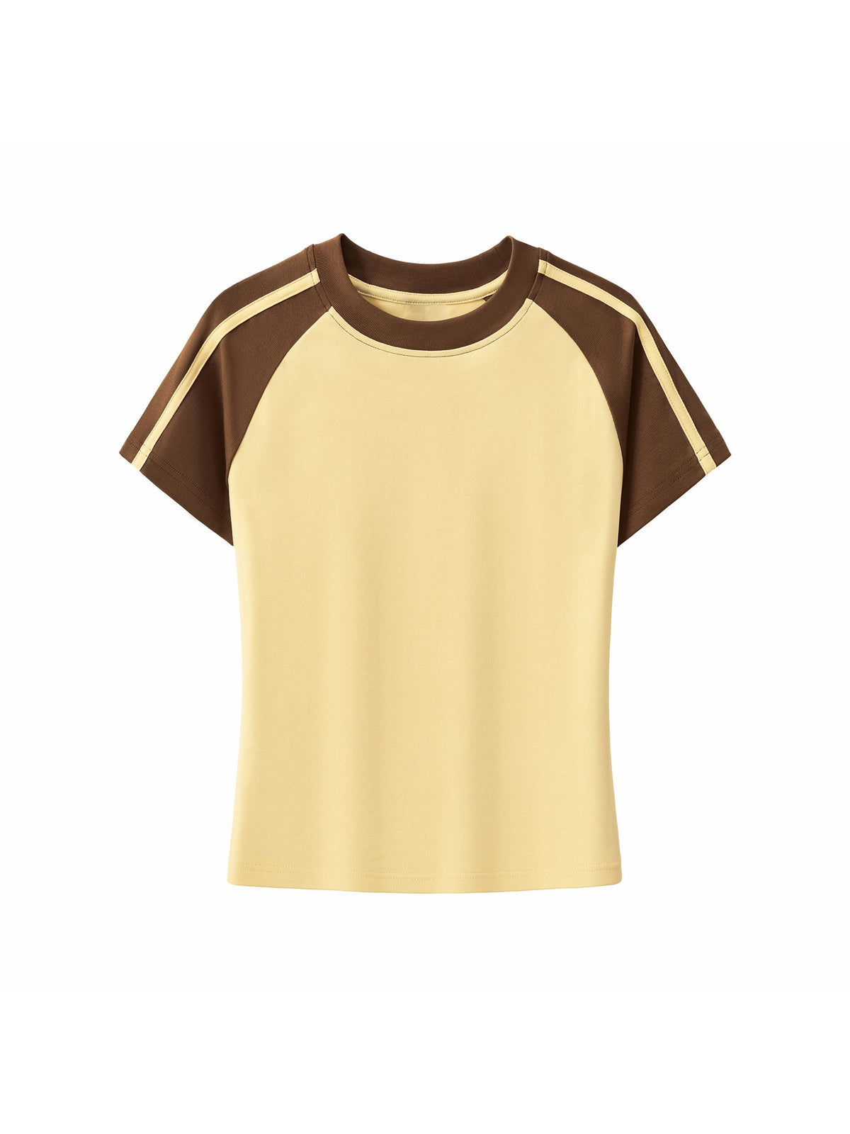 Contrast Stripes Bodycon Raglan Sleeve T-Shirt