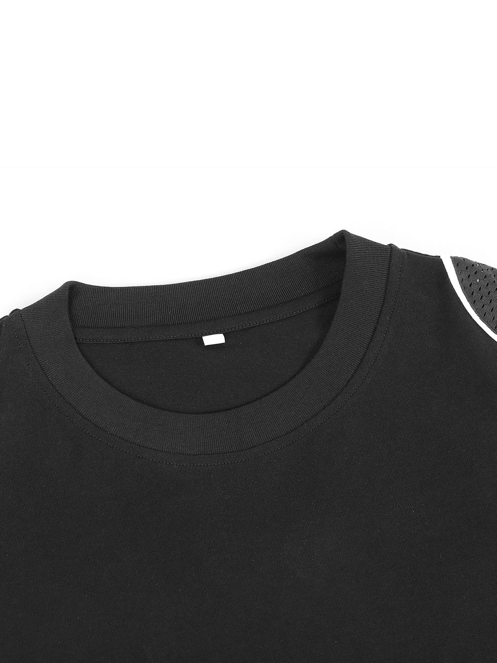 Contrast Piped Panel T-Shirt neckline detail