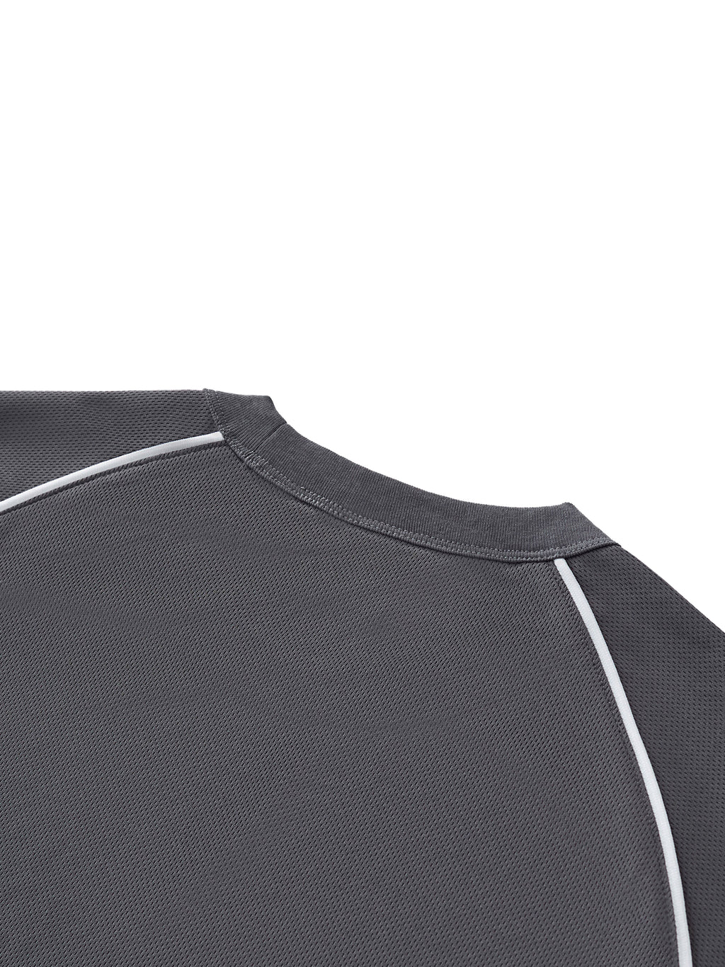 Contrast Piping Panel Raglan T-Shirt raglan shoulder piping detail