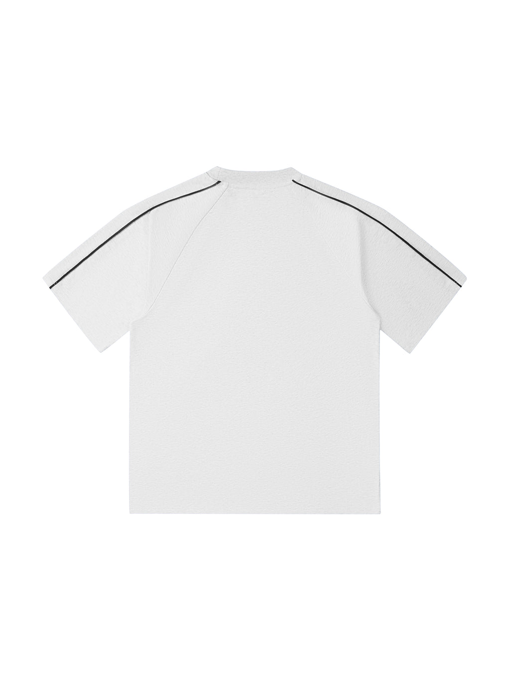 White Unisex Contrast Stitch Raglan T-Shirt back view