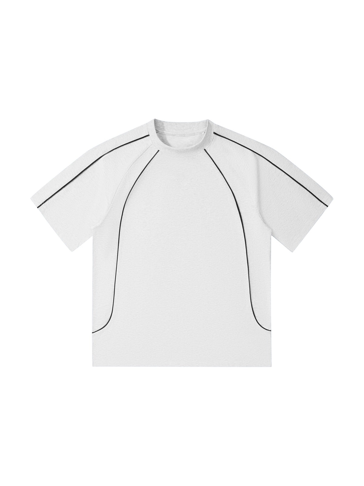White Unisex Contrast Stitch Raglan T-Shirt front view