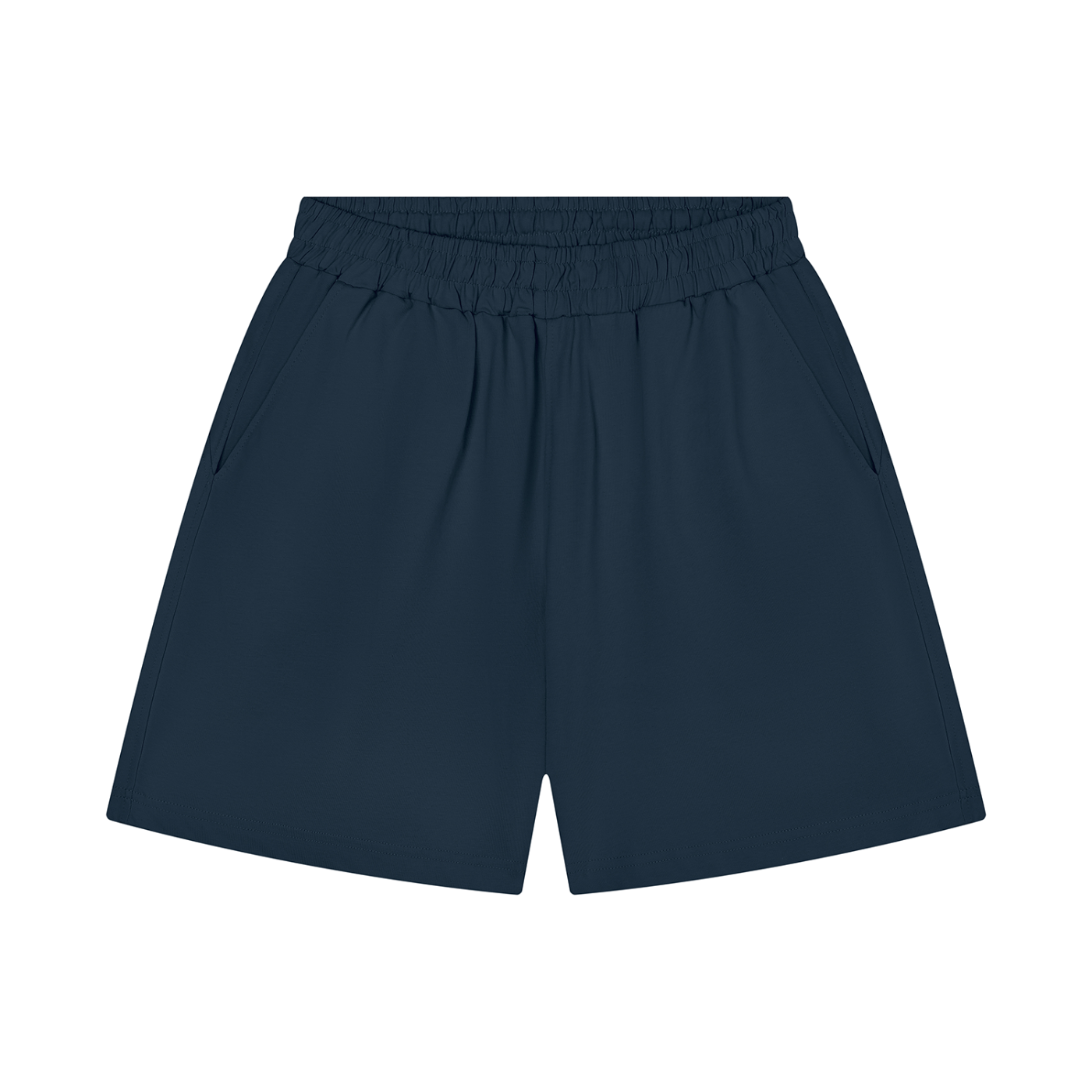Unisex Regular Fit Shorts in Navy Blue — front view