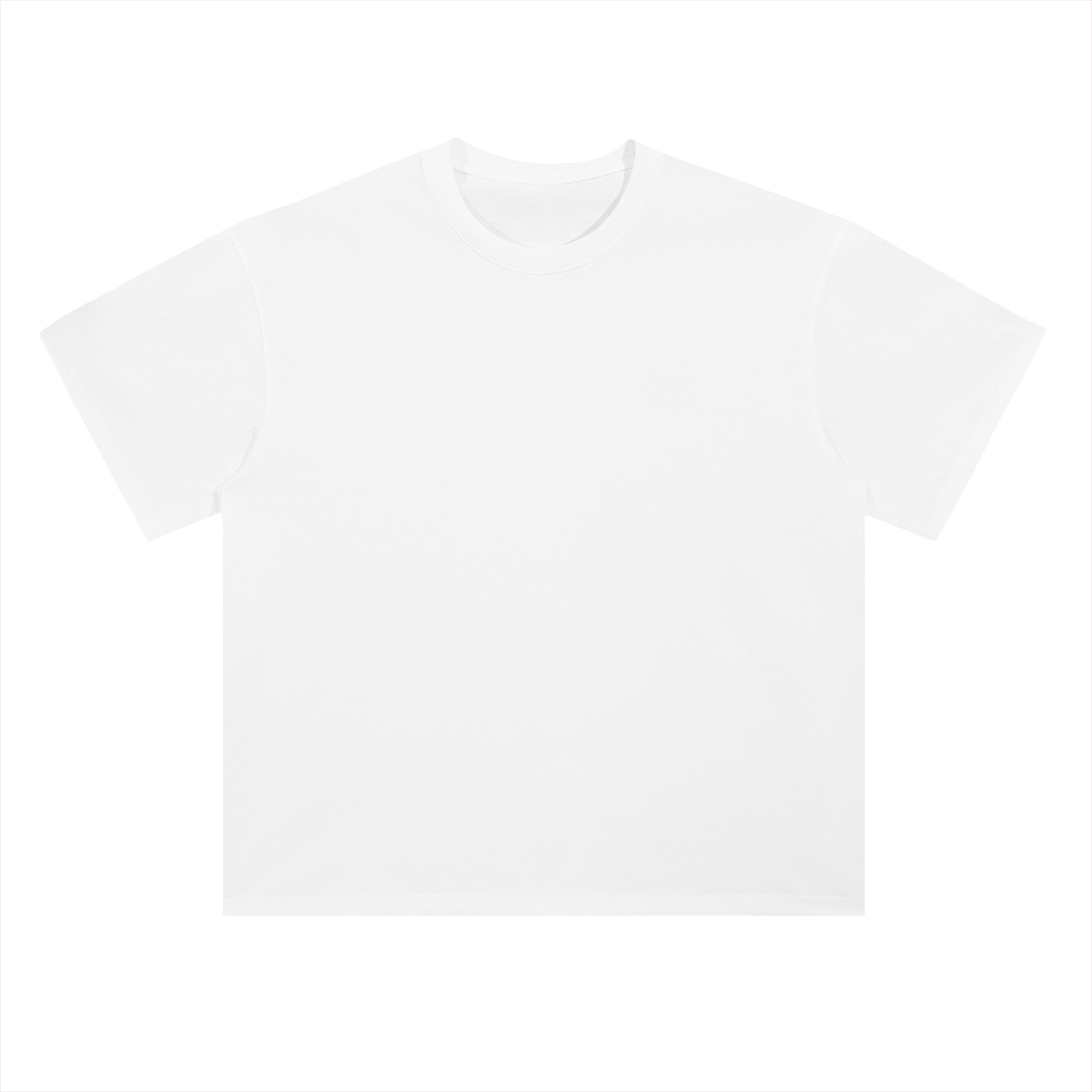 Lucent White Heavyweight Drop Shoulder Cotton T-Shirt front