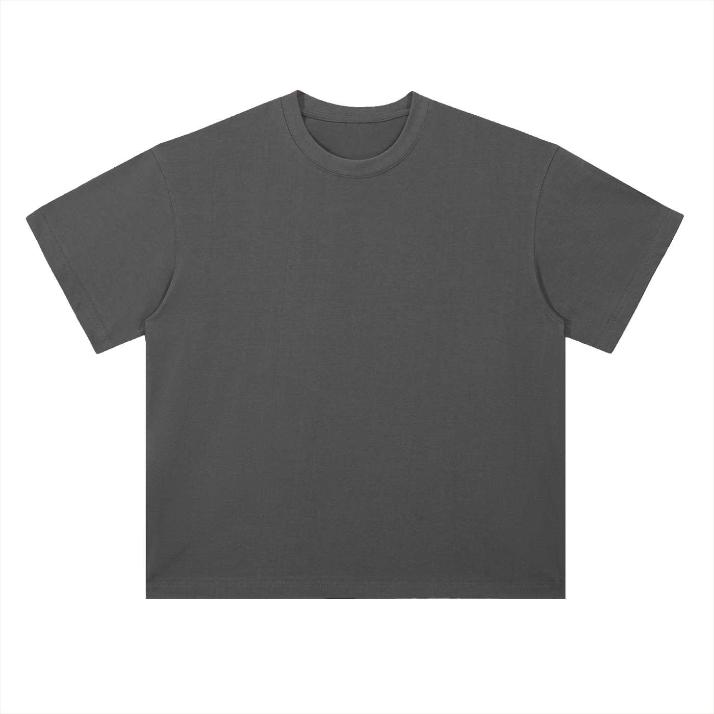 Dark Gray Heavyweight Drop Shoulder Cotton T-Shirt front