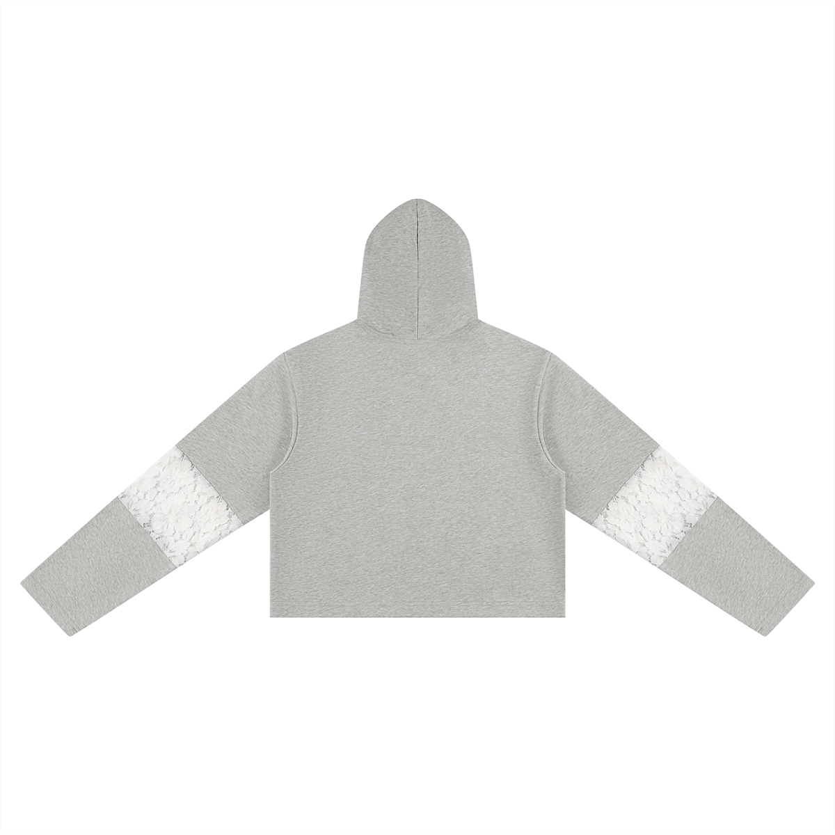 Women’s Cropped Lace-Panel Hoodie