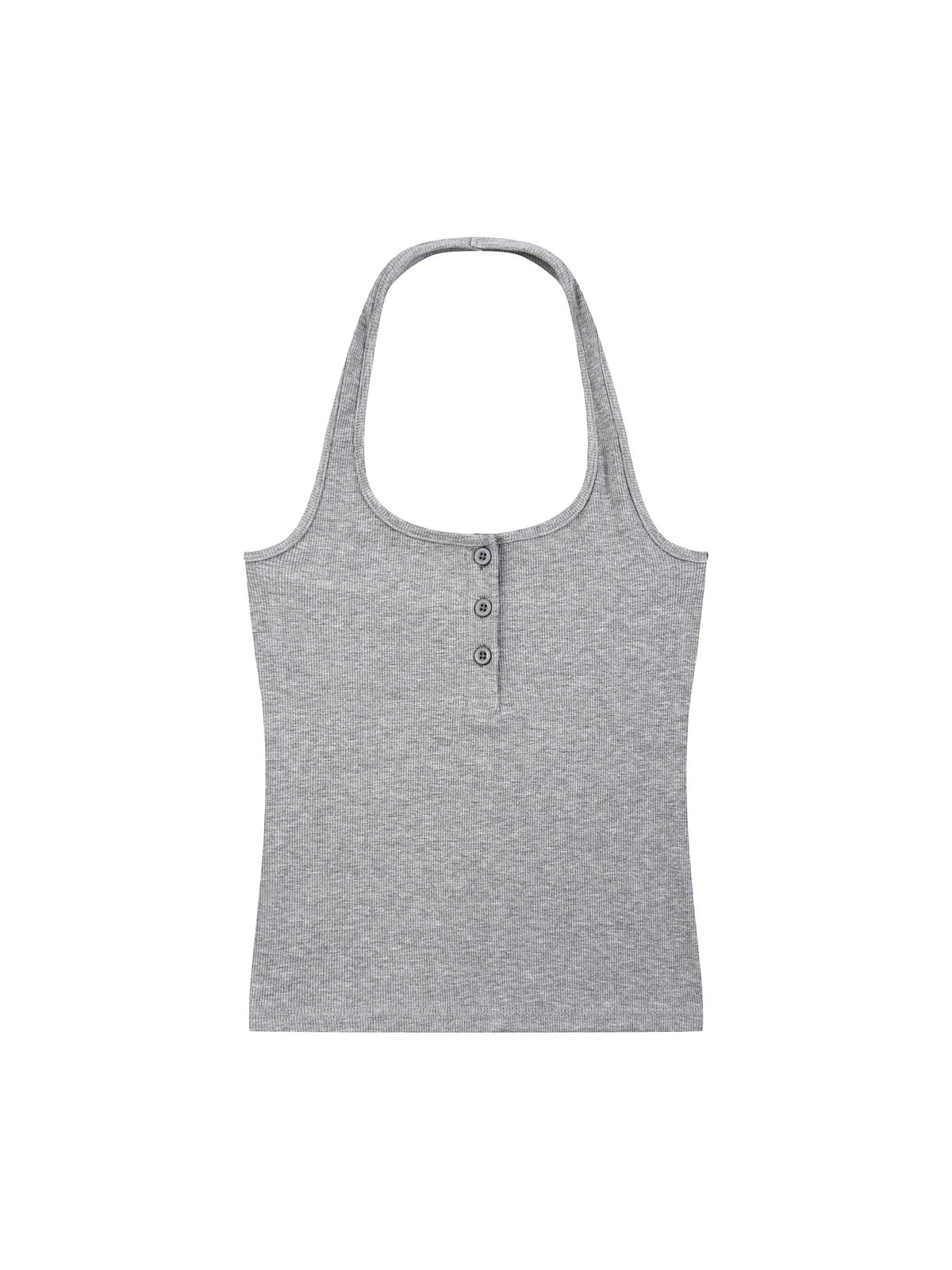 Women's Ribbed Henley Tank Top