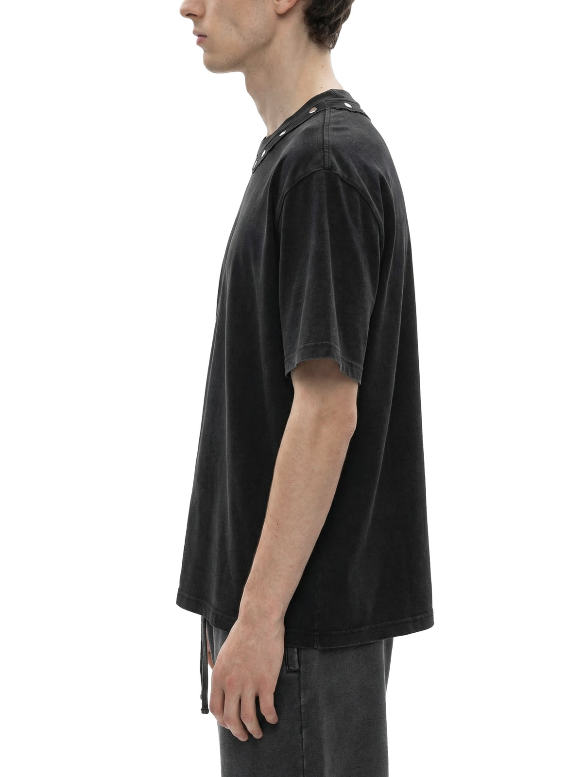 Unisex Washed Boxy Studded T-Shirt