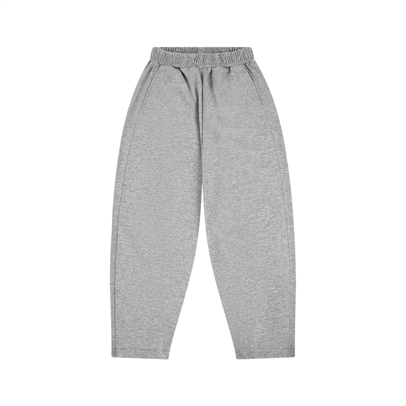 Kids’ Loose Wide Leg Sweatpants in Flower Grey — front view