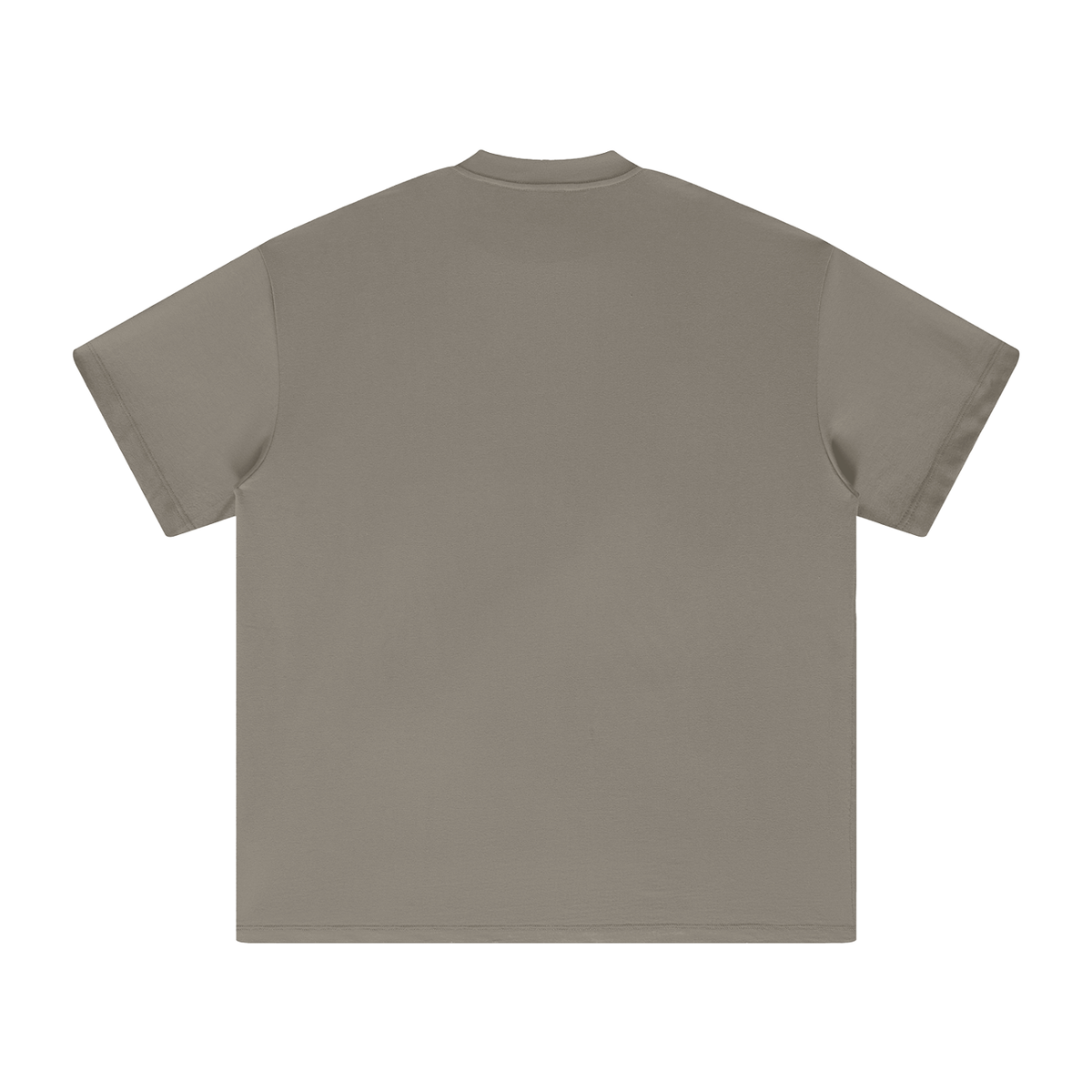Unisex heavyweight Earth Tone T-shirt in Grey Camel – back product view