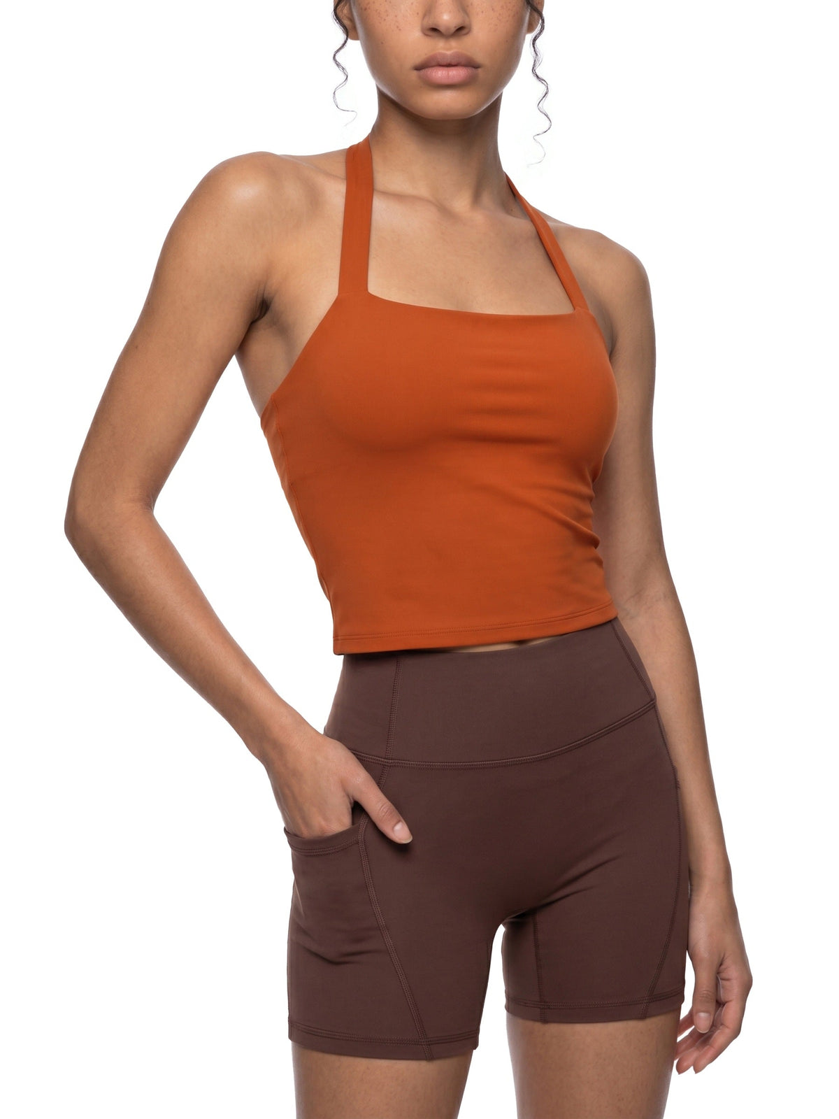 Women's Halter Crop Sports Bra