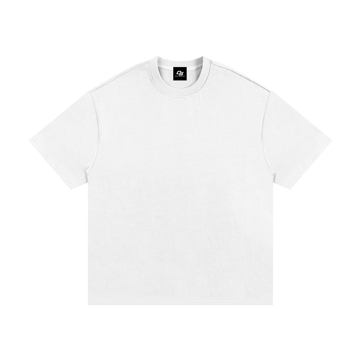 White Essential Heavyweight Cotton T-Shirt front view