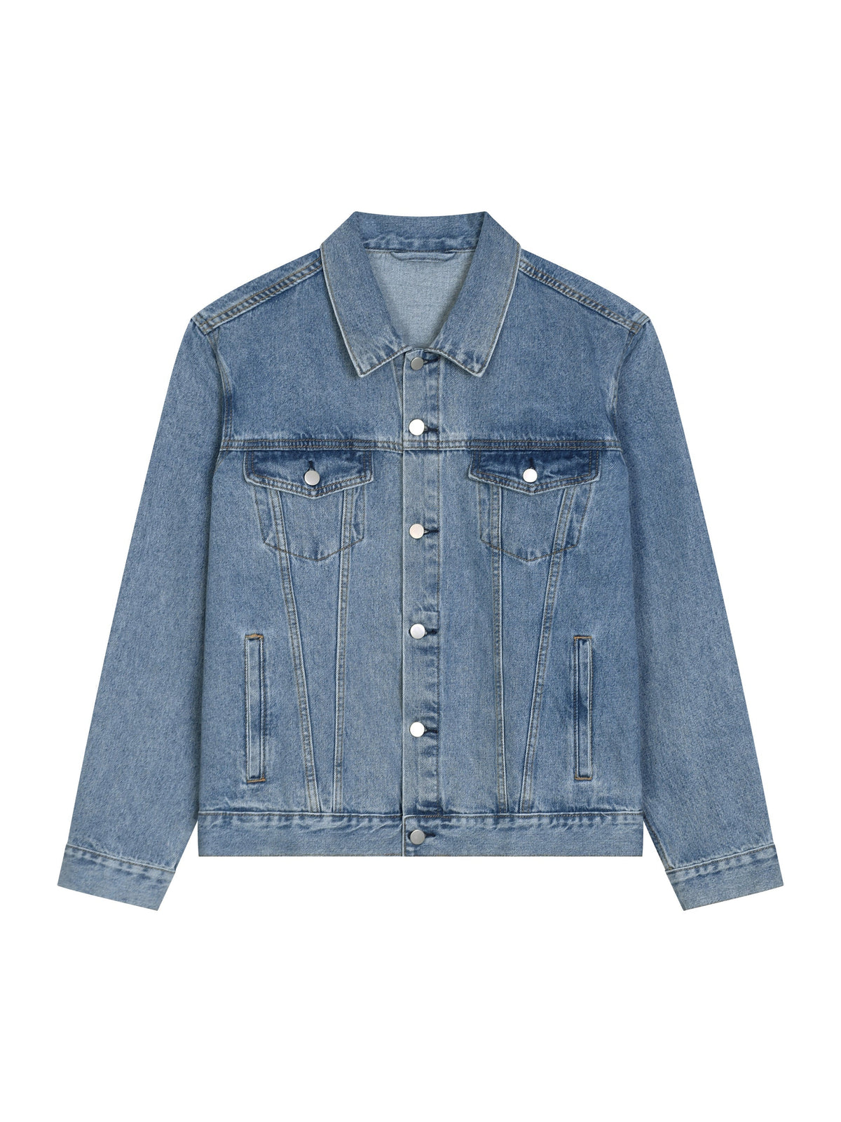 Unisex Vintage Wash Denim Jacket