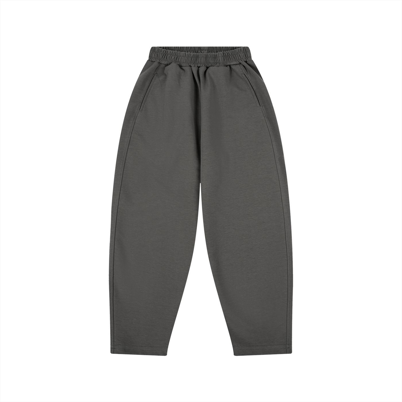 Kids’ Loose Wide Leg Sweatpants in Dark Grey — front view