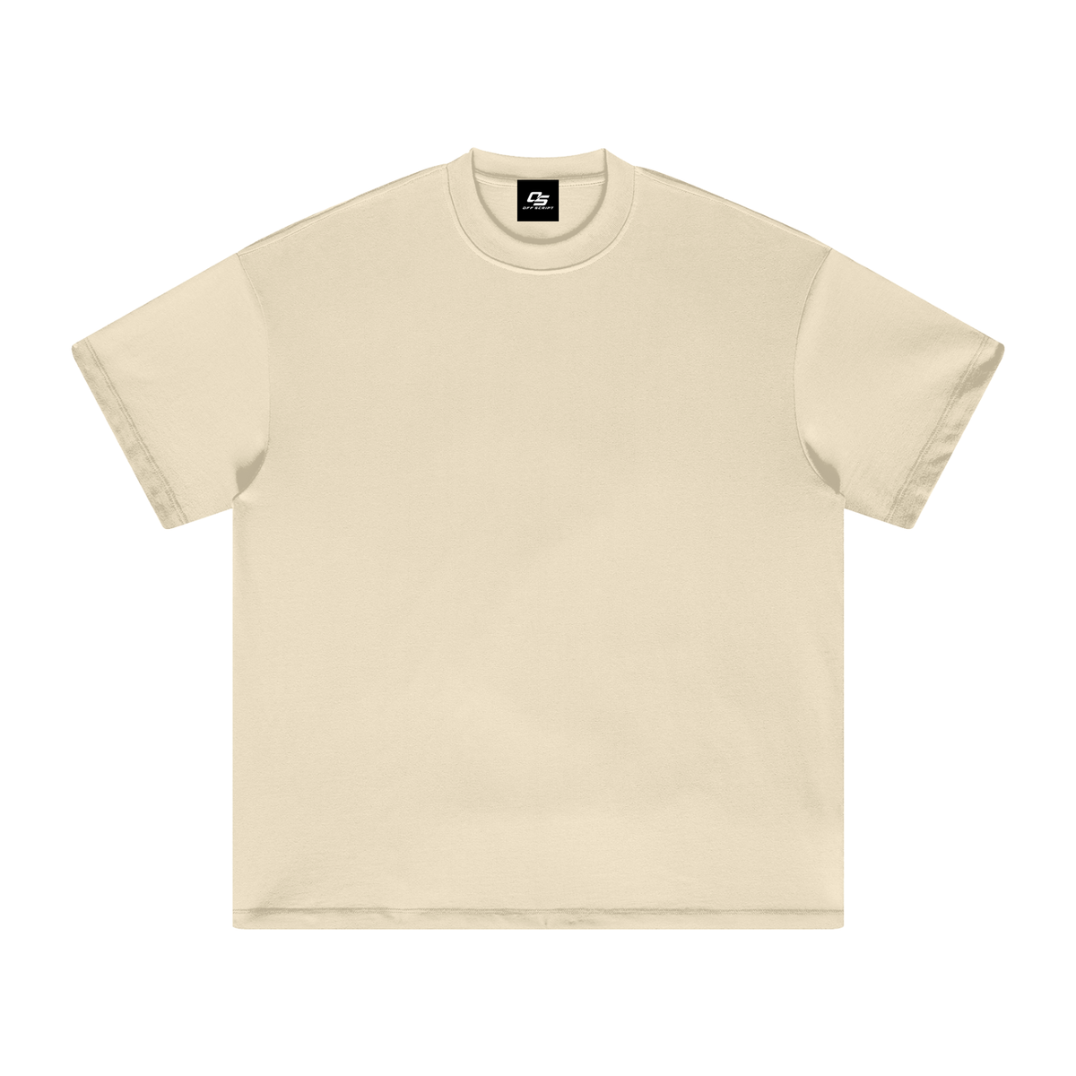 Unisex heavyweight Earth Tone T-shirt in Milk Tea – front product view