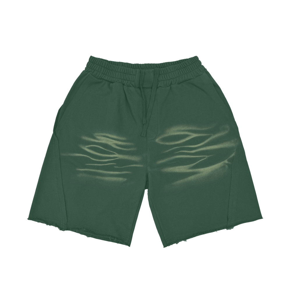 Vintage Washed Tiger Stripes Short Pants