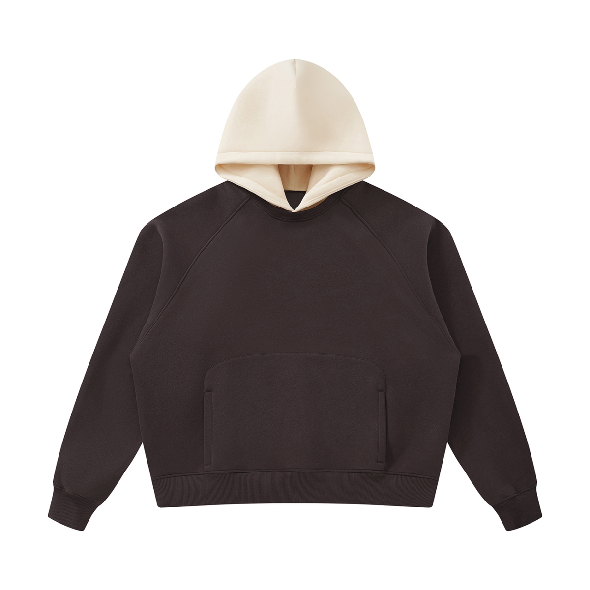 Unisex Fleece Raglan Color Block Hoodie