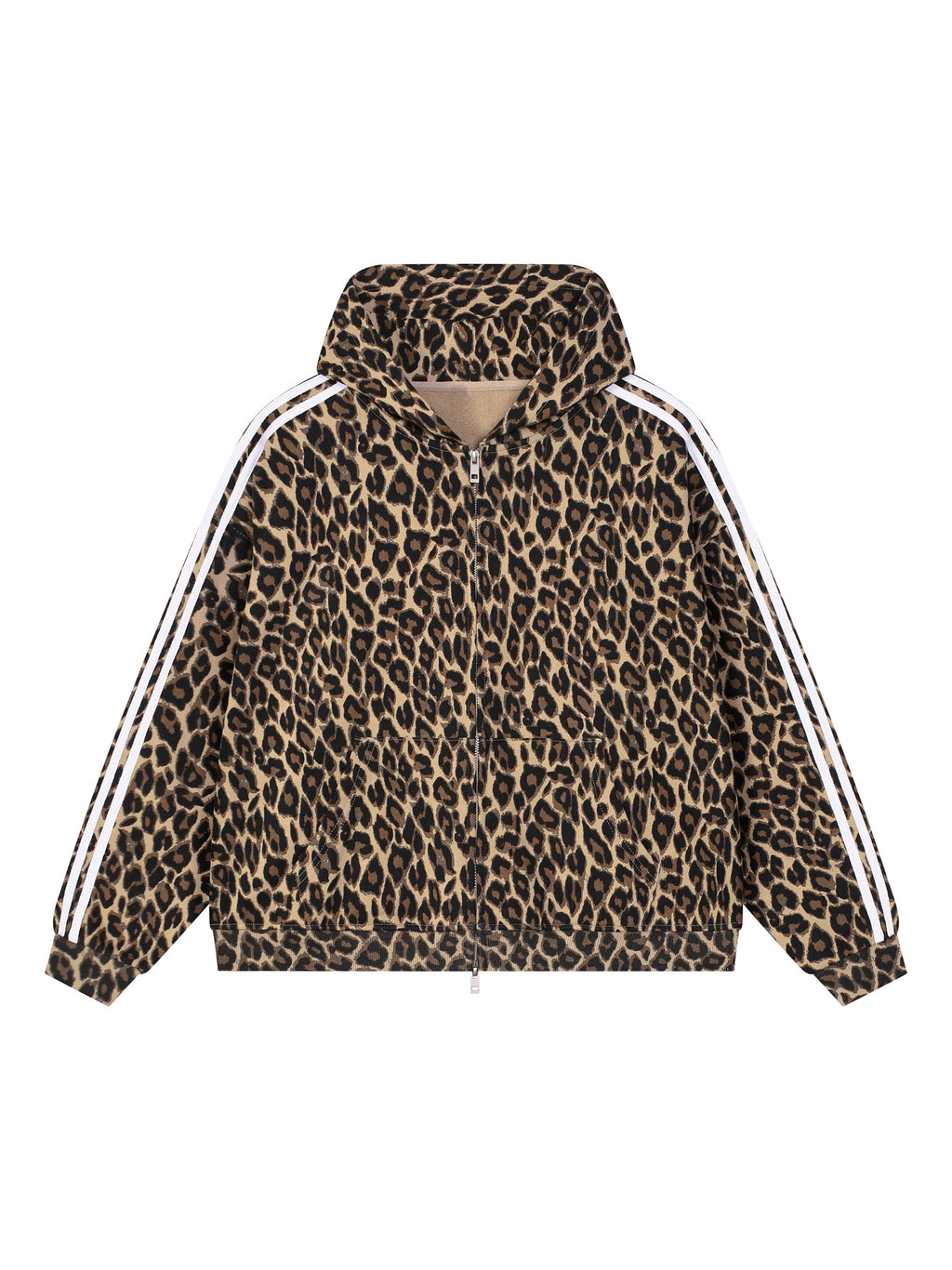 Unisex Leopard Full Zip Hoodie