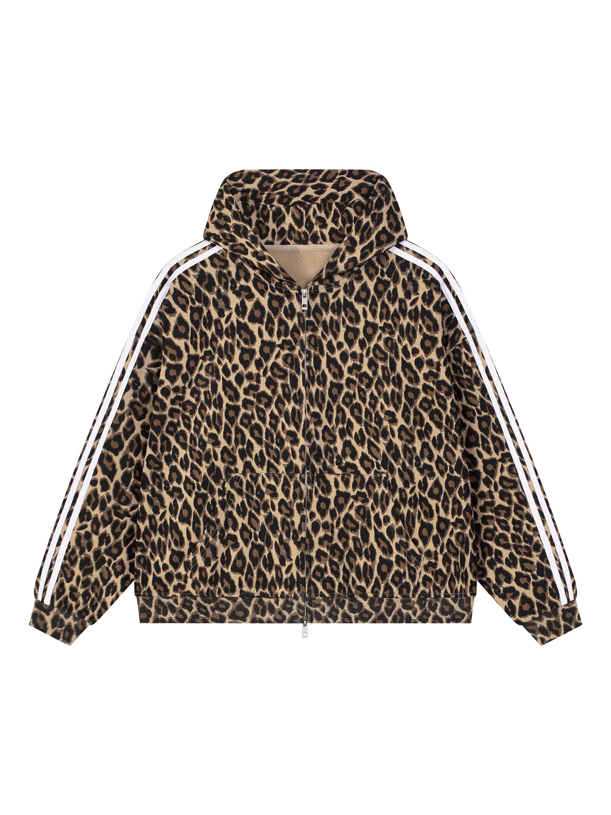 Unisex Leopard Full Zip Hoodie