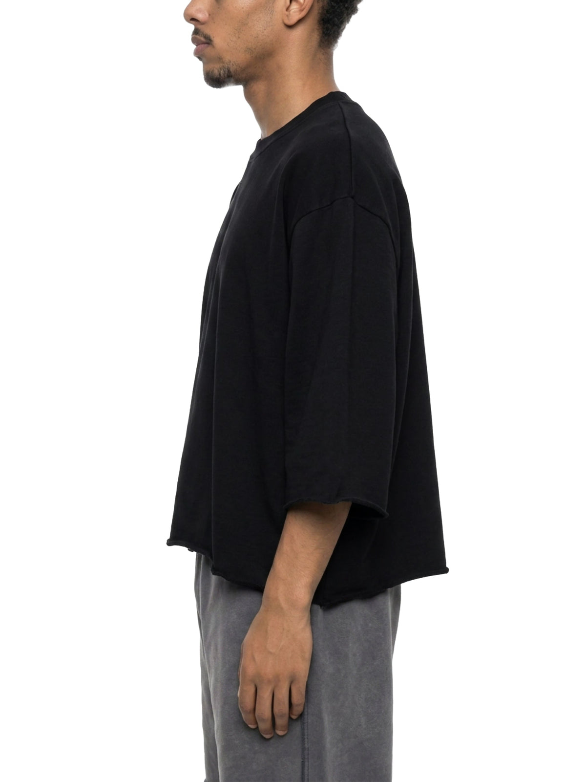 Unisex Mineral Wash Raw Hem Boxy T-Shirt